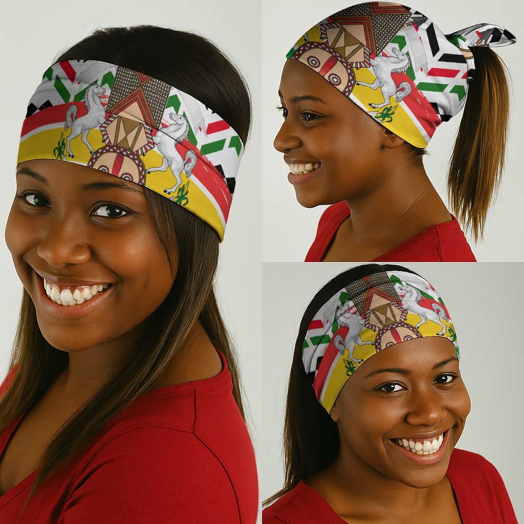 Burkina Faso Neck Gaiter Red Green Black Geometric - African Pride