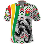 Burkina Faso Polo Shirt Red Green Black Geometric - African Pride