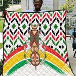 Burkina Faso Quilt Red Green Black Geometric - African Pride