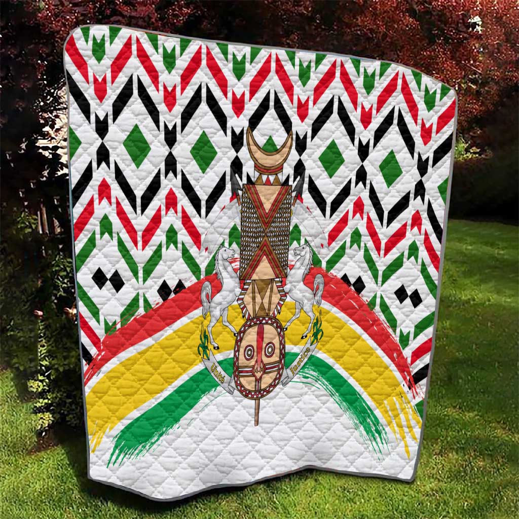 Burkina Faso Quilt Red Green Black Geometric - African Pride