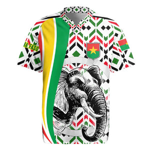 Burkina Faso Rugby Jersey Red Green Black Geometric - African Pride