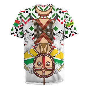 Burkina Faso Rugby Jersey Red Green Black Geometric - African Pride
