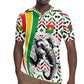 Burkina Faso Rugby Jersey Red Green Black Geometric - African Pride