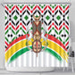 Burkina Faso Shower Curtain Red Green Black Geometric - African Pride