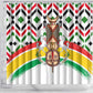 Burkina Faso Shower Curtain Red Green Black Geometric - African Pride