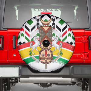 Burkina Faso Spare Tire Cover Red Green Black Geometric - African Pride