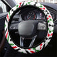 Burkina Faso Steering Wheel Cover Red Green Black Geometric - African Pride