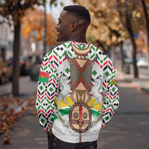Burkina Faso Sweatshirt Red Green Black Geometric - African Pride