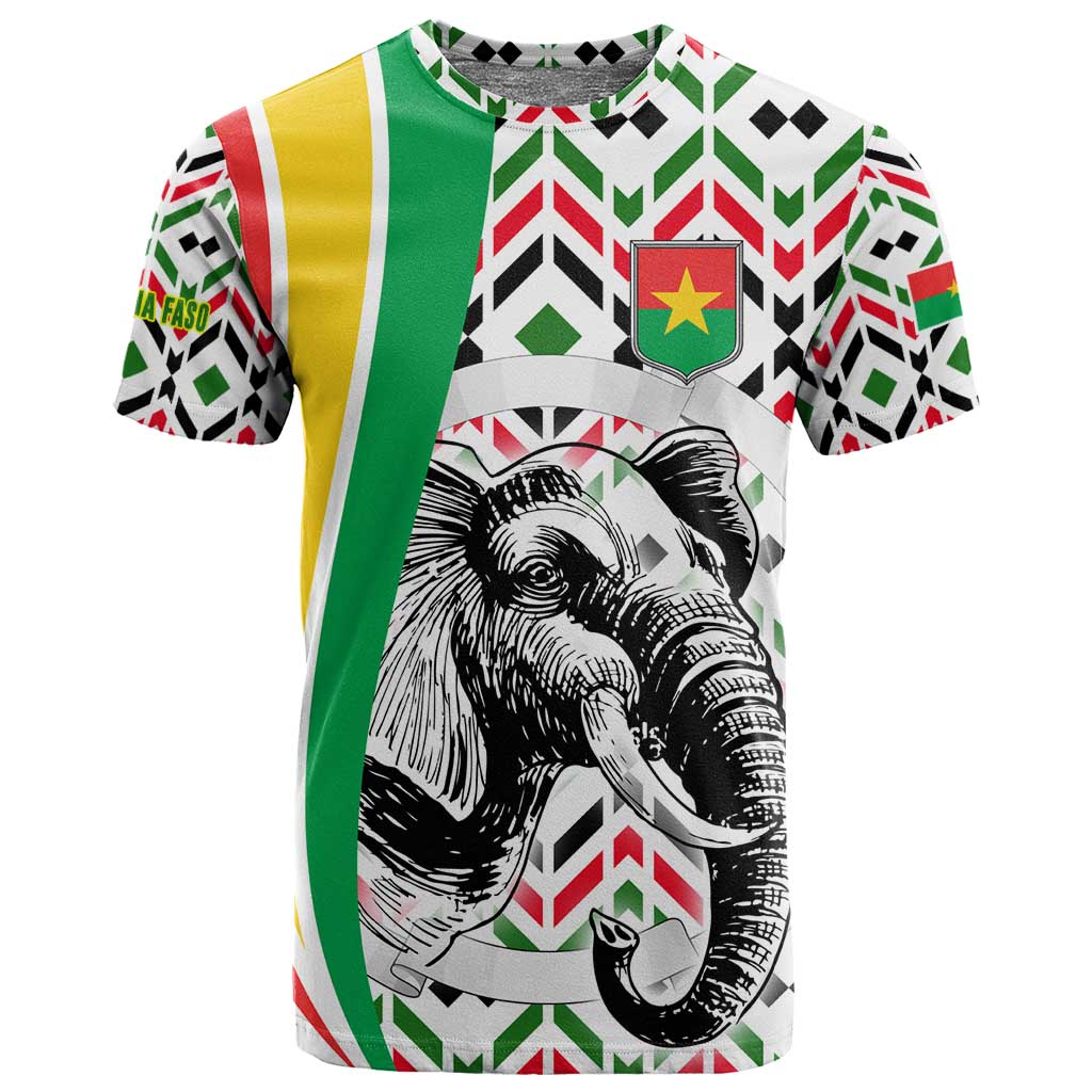 Burkina Faso T shirt Red Green Black Geometric - African Pride