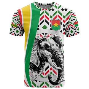 Burkina Faso T shirt Red Green Black Geometric - African Pride