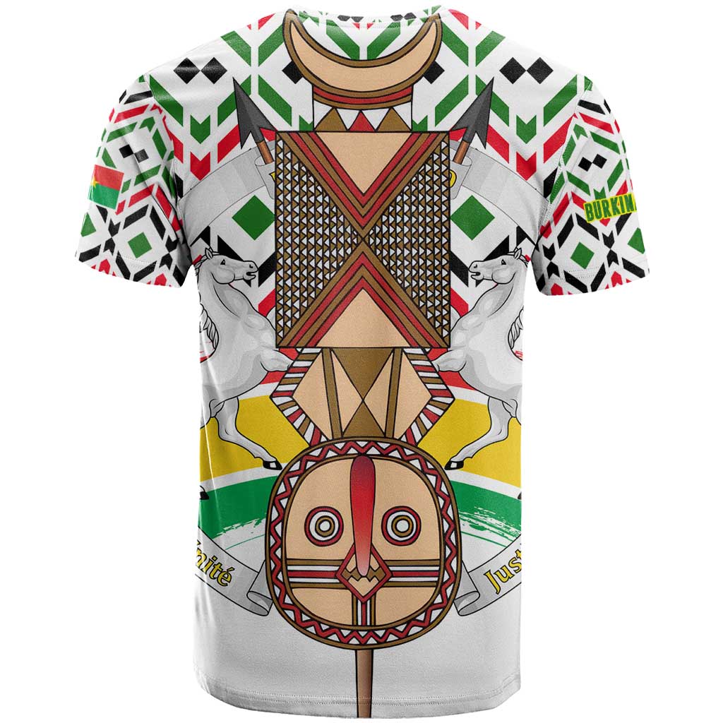 Burkina Faso T shirt Red Green Black Geometric - African Pride