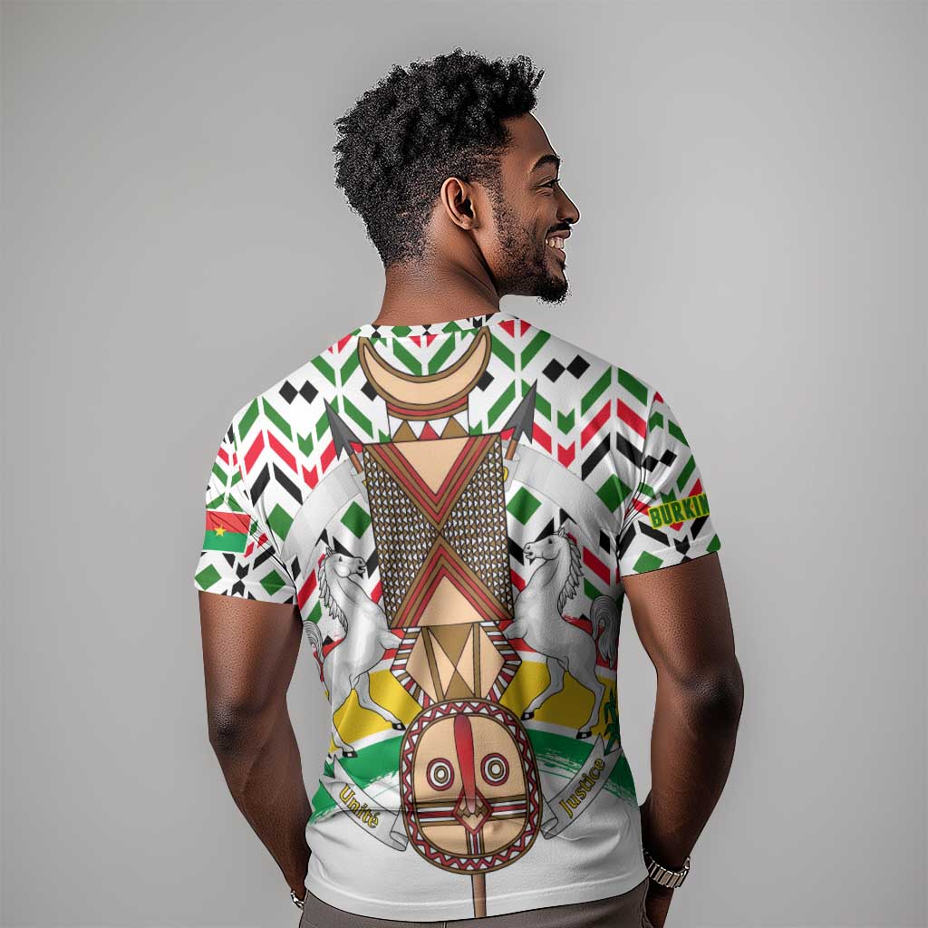 Burkina Faso T shirt Red Green Black Geometric - African Pride