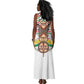 Burkina Faso Tank Maxi Dress Red Green Black Geometric - African Pride