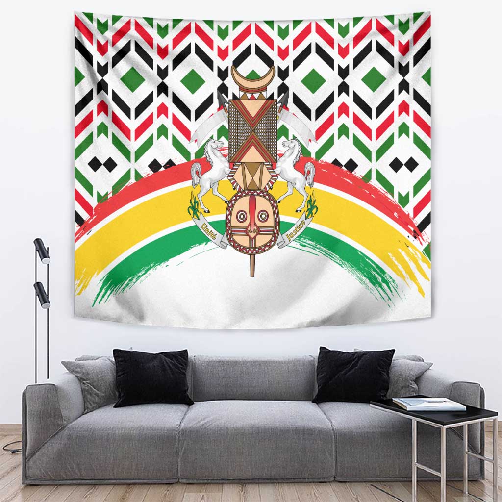 Burkina Faso Tapestry Red Green Black Geometric - African Pride