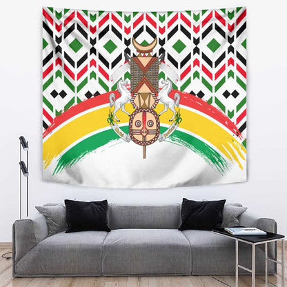 Burkina Faso Tapestry Red Green Black Geometric - African Pride