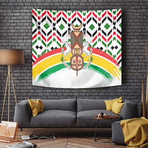 Burkina Faso Tapestry Red Green Black Geometric - African Pride