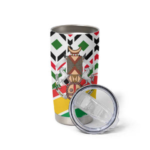 Burkina Faso Tumbler Cup Red Green Black Geometric - African Pride
