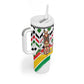 Burkina Faso Tumbler With Handle Red Green Black Geometric - African Pride
