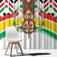 Burkina Faso Window Curtain Red Green Black Geometric - African Pride