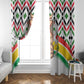 Burkina Faso Window Curtain Red Green Black Geometric - African Pride