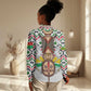 Burkina Faso Women Casual Shirt Red Green Black Geometric - African Pride
