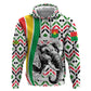 Burkina Faso Zip Hoodie Red Green Black Geometric - African Pride