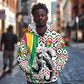 Burkina Faso Zip Hoodie Red Green Black Geometric - African Pride
