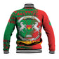 Burkina Faso Baseball Jacket Tribal Design and Bobo Dioulasso Landmark - African Pride