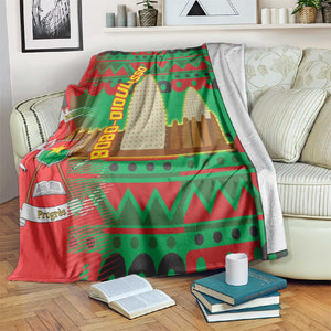 Burkina Faso Blanket Tribal Design and Bobo Dioulasso Landmark - African Pride