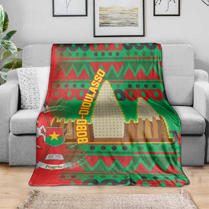 Burkina Faso Blanket Tribal Design and Bobo Dioulasso Landmark - African Pride