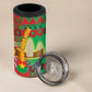 Burkina Faso 4 in 1 Can Cooler Tumbler Tribal Design and Bobo Dioulasso Landmark - African Pride