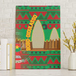 Burkina Faso Canvas Wall Art Tribal Design and Bobo Dioulasso Landmark - African Pride