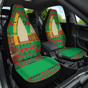 Burkina Faso Car Seat Cover Tribal Design and Bobo Dioulasso Landmark - African Pride
