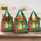 Burkina Faso Grocery Bag Tribal Design and Bobo Dioulasso Landmark - African Pride