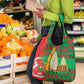 Burkina Faso Grocery Bag Tribal Design and Bobo Dioulasso Landmark - African Pride