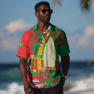 Burkina Faso Hawaiian Shirt Tribal Design and Bobo Dioulasso Landmark - African Pride