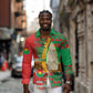 Burkina Faso Long Sleeve Button Shirt Tribal Design and Bobo Dioulasso Landmark - African Pride
