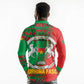 Burkina Faso Long Sleeve Polo Shirt Tribal Design and Bobo Dioulasso Landmark - African Pride