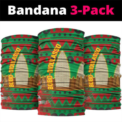 Burkina Faso Neck Gaiter Tribal Design and Bobo Dioulasso Landmark - African Pride