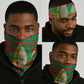 Burkina Faso Neck Gaiter Tribal Design and Bobo Dioulasso Landmark - African Pride