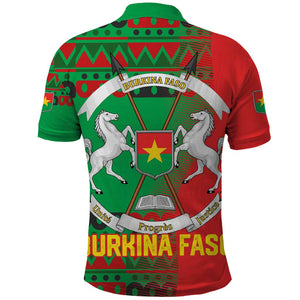 Burkina Faso Polo Shirt Tribal Design and Bobo Dioulasso Landmark - African Pride