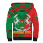 Burkina Faso Sherpa Hoodie Tribal Design and Bobo Dioulasso Landmark - African Pride