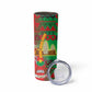 Burkina Faso Skinny Tumbler Tribal Design and Bobo Dioulasso Landmark - African Pride