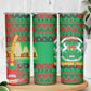 Burkina Faso Skinny Tumbler Tribal Design and Bobo Dioulasso Landmark - African Pride