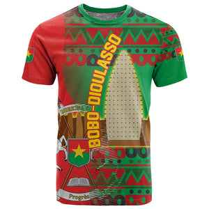 Burkina Faso T shirt Tribal Design and Bobo Dioulasso Landmark - African Pride