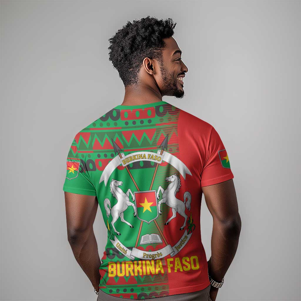 Burkina Faso T shirt Tribal Design and Bobo Dioulasso Landmark - African Pride