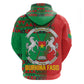 Burkina Faso Zip Hoodie Tribal Design and Bobo Dioulasso Landmark - African Pride