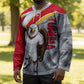 Personalized Tunisia Soccer Carthage Eagles Mascot Hockey Jersey Red And White Abstract Geometric Football Concept