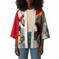 Personalized Tunisia Soccer Carthage Eagles Mascot Kimono Red And White Abstract Geometric Football Concept