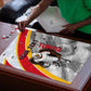 Personalized Tunisia Soccer Carthage Eagles Mascot Puzzle Red And White Abstract Geometric Football Concept